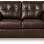 Ashley Furniture - Santorine Loveseat - Dark Brown Leather Match - Loveseats - Additional View 2
