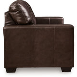 Ashley Furniture - Santorine Loveseat - Dark Brown Leather Match - Loveseats - Additional View 3
