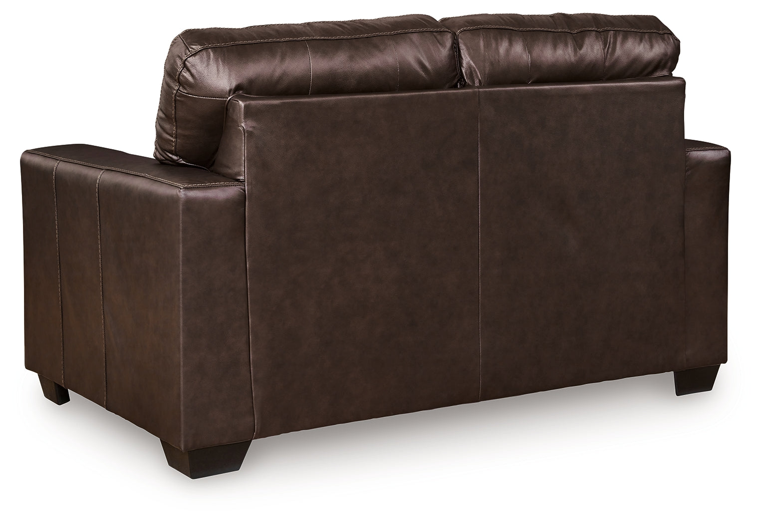 Ashley Furniture - Santorine Loveseat - Dark Brown Leather Match - Loveseats - Additional View 4