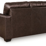 Ashley Furniture - Santorine Loveseat - Dark Brown Leather Match - Loveseats - Additional View 4