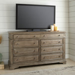 Steve Silver Furniture - Highland Park Dresser - Brown - Light Brown Wood - Dresser & Mirror - Additional View 1