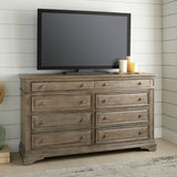 Steve Silver Furniture - Highland Park Dresser - Brown - Light Brown Wood - Dresser & Mirror - Additional View 2