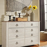 Ashley Furniture - Willowton Dresser - Beige Wood - Dresser & Mirror - Additional View 1