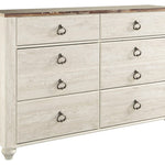 Ashley Furniture - Willowton Dresser - Beige Wood - Dresser & Mirror - Additional View 2