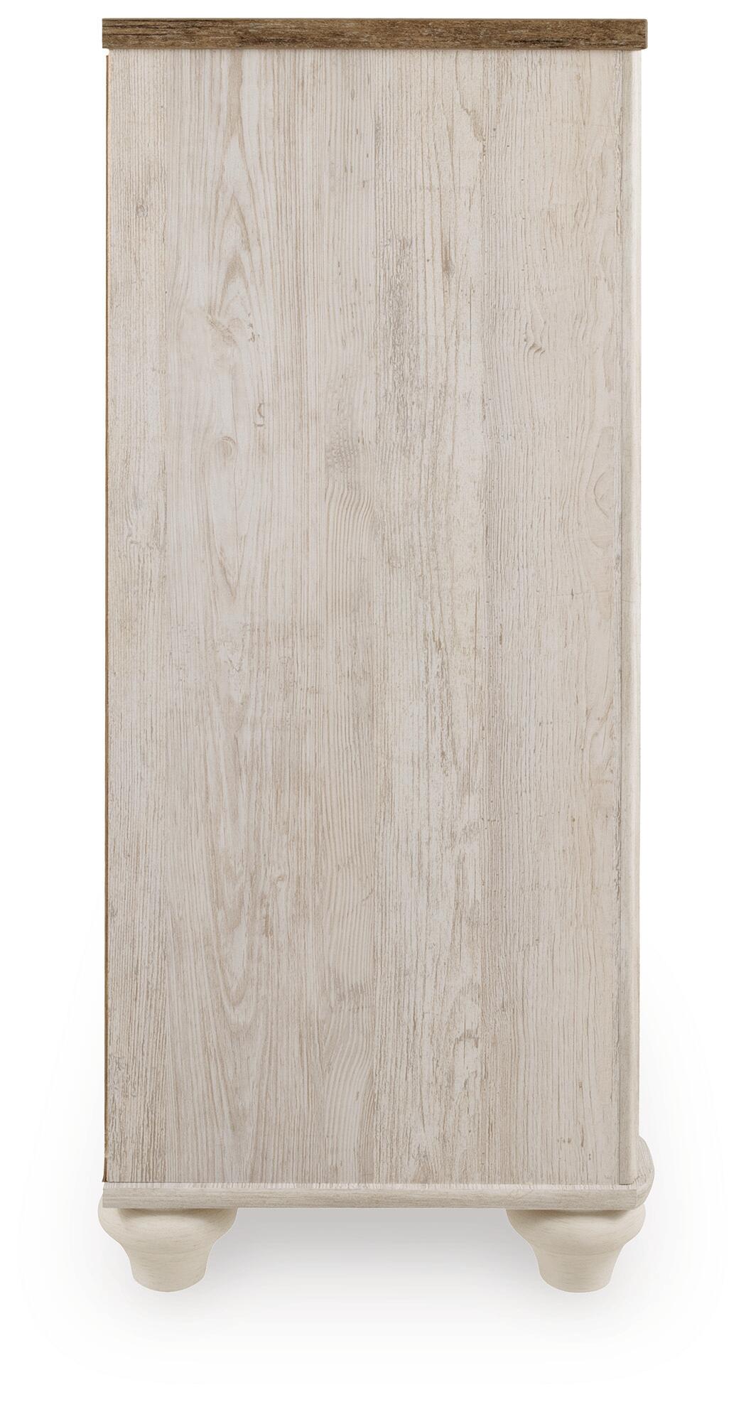 Ashley Furniture - Willowton Dresser - Beige Wood - Dresser & Mirror - Additional View 4