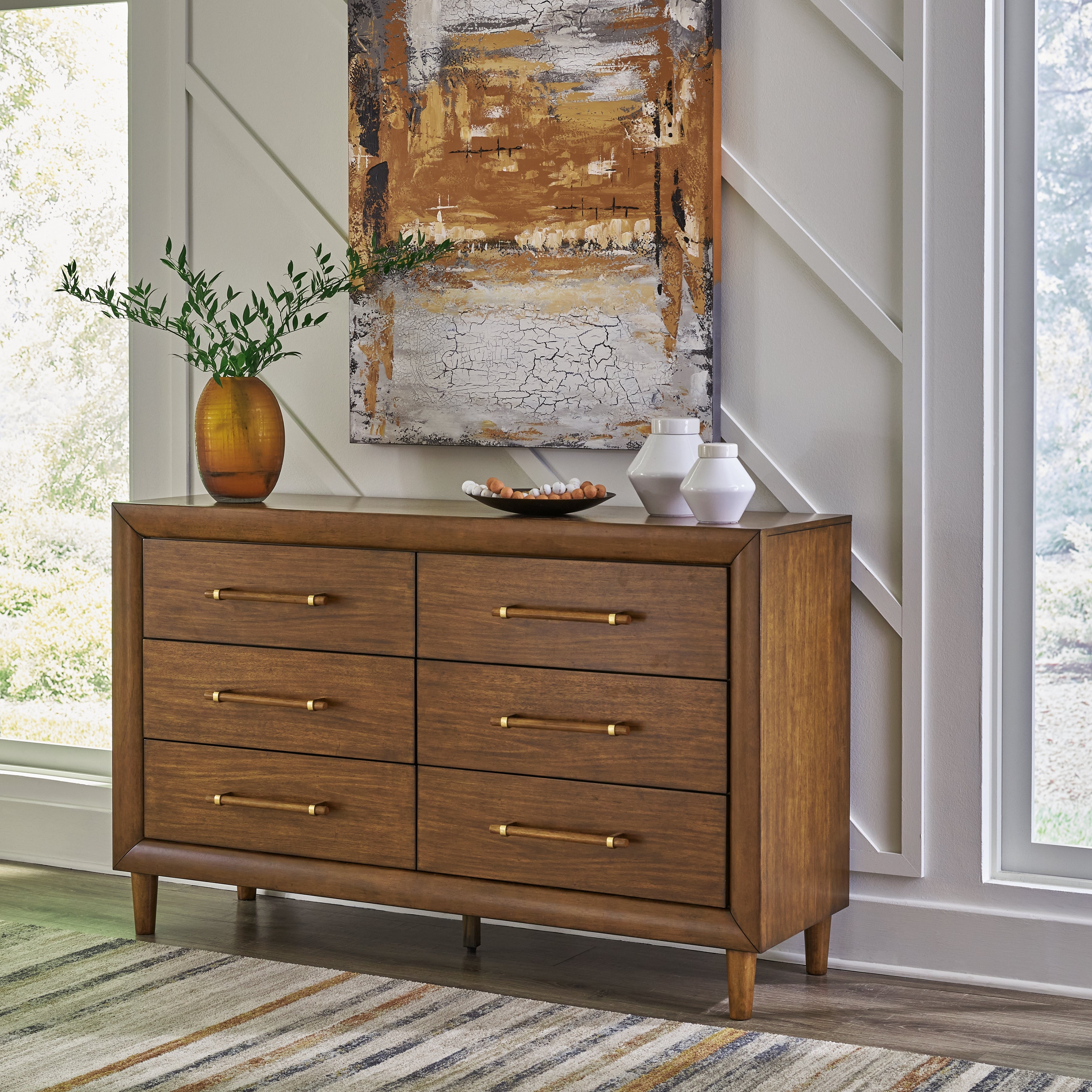 Ashley Furniture - Lyncott Dresser - Dark Brown Wood - Dresser & Mirror - Additional View 1