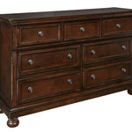 Ashley Furniture - Porter Dresser - Brown - Dark Brown Wood - Dresser & Mirror