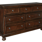 Ashley Furniture - Porter Dresser - Brown - Dark Brown Wood - Dresser & Mirror