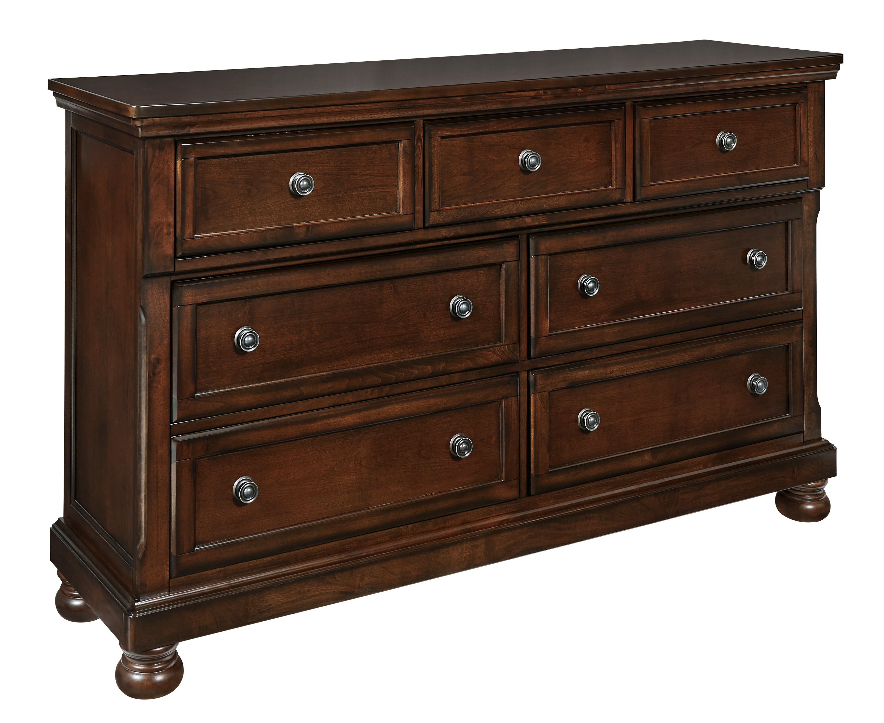 Ashley Furniture - Porter Dresser - Brown - Dark Brown Wood - Dresser & Mirror