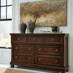 Ashley Furniture - Porter Dresser - Brown - Dark Brown Wood - Dresser & Mirror - Additional View 1