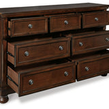 Ashley Furniture - Porter Dresser - Brown - Dark Brown Wood - Dresser & Mirror - Additional View 2