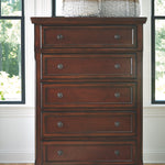 Ashley Furniture - Porter Chest - Brown - Dark Brown Wood - Chests - Additional View 1