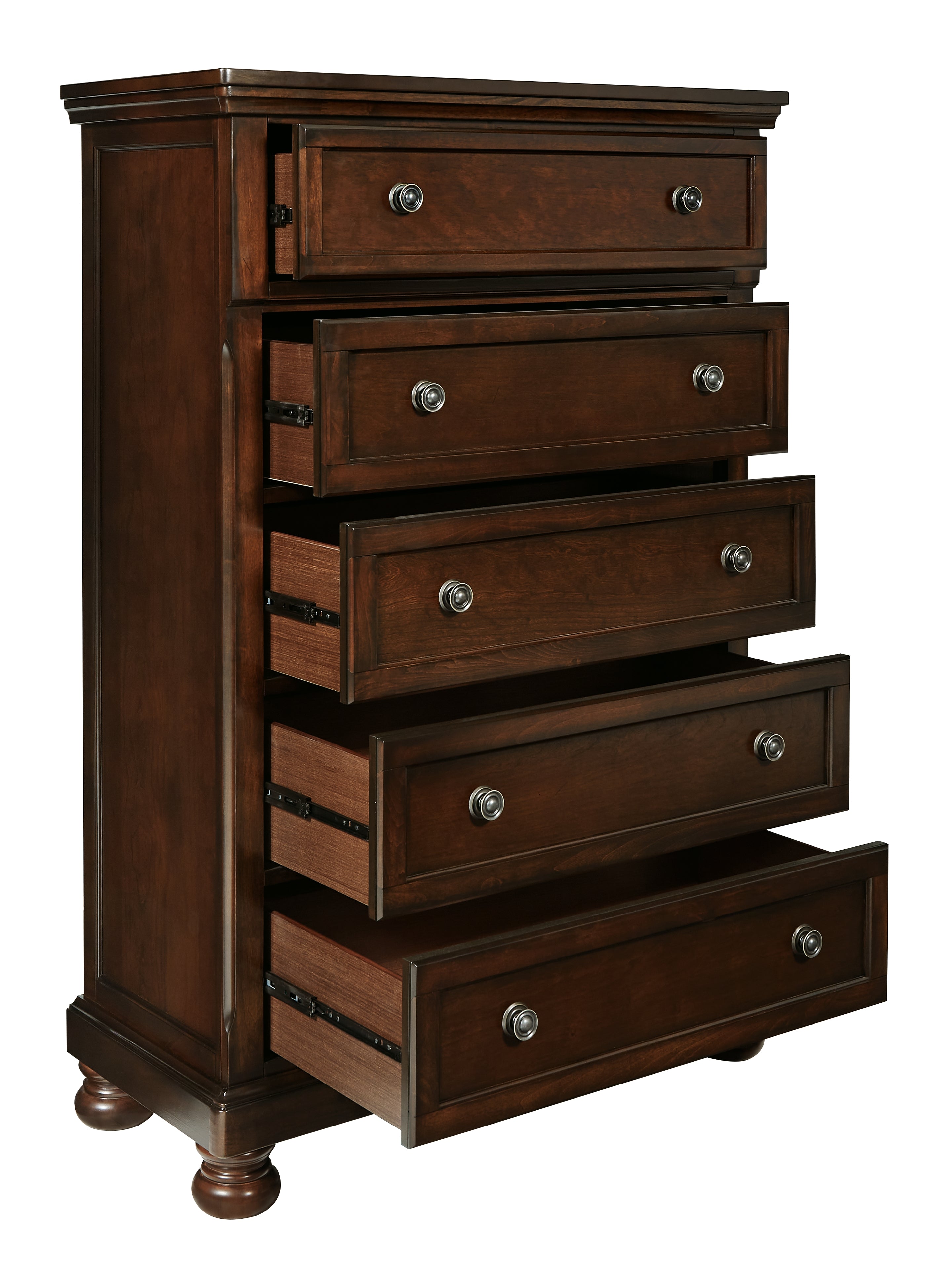 Ashley Furniture - Porter Chest - Brown - Dark Brown Wood - Chests - Additional View 4