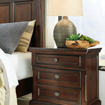 Ashley Furniture - Porter Two Drawer Night Stand - Brown - Dark Brown Wood - Nightstands - Additional View 1