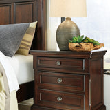 Ashley Furniture - Porter Two Drawer Night Stand - Brown - Dark Brown Wood - Nightstands - Additional View 1