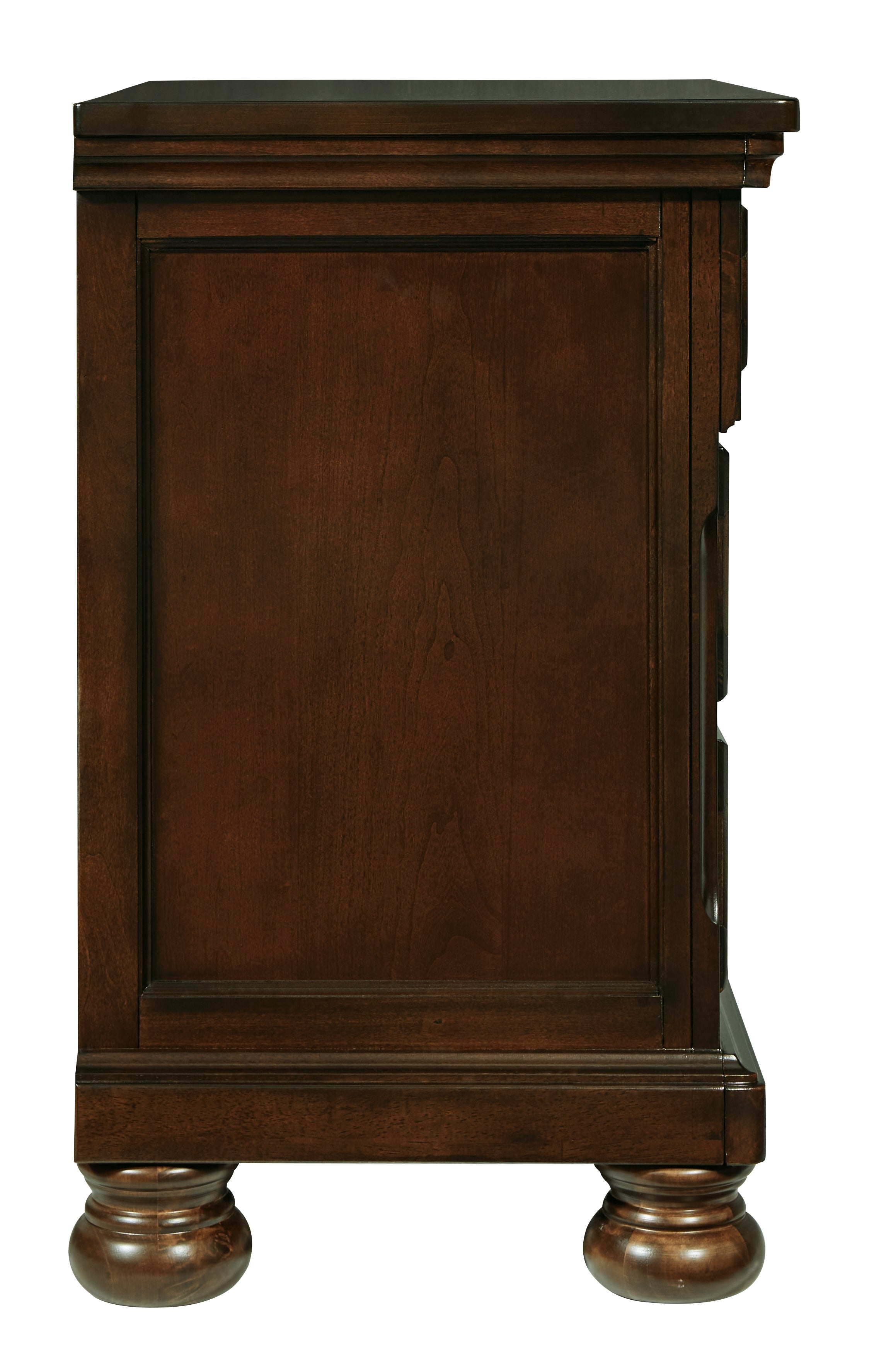 Ashley Furniture - Porter Two Drawer Night Stand - Brown - Dark Brown Wood - Nightstands - Additional View 4