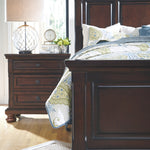 Ashley Furniture - Porter Two Drawer Night Stand - Brown - Dark Brown Wood - Nightstands - Additional View 5