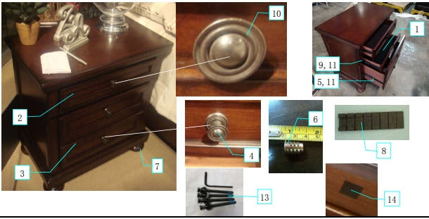 Ashley Furniture - Porter Two Drawer Night Stand - Brown - Dark Brown Wood - Nightstands - Additional View 7