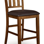 Ashley Furniture - RALENE 24" BARSTOOL - Light Brown Leather Match|Wood - Stools - Additional View 2