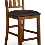 Ashley Furniture - RALENE 24" BARSTOOL - Light Brown Leather Match|Wood - Stools - Additional View 2