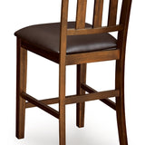 Ashley Furniture - RALENE 24" BARSTOOL - Light Brown Leather Match|Wood - Stools - Additional View 5