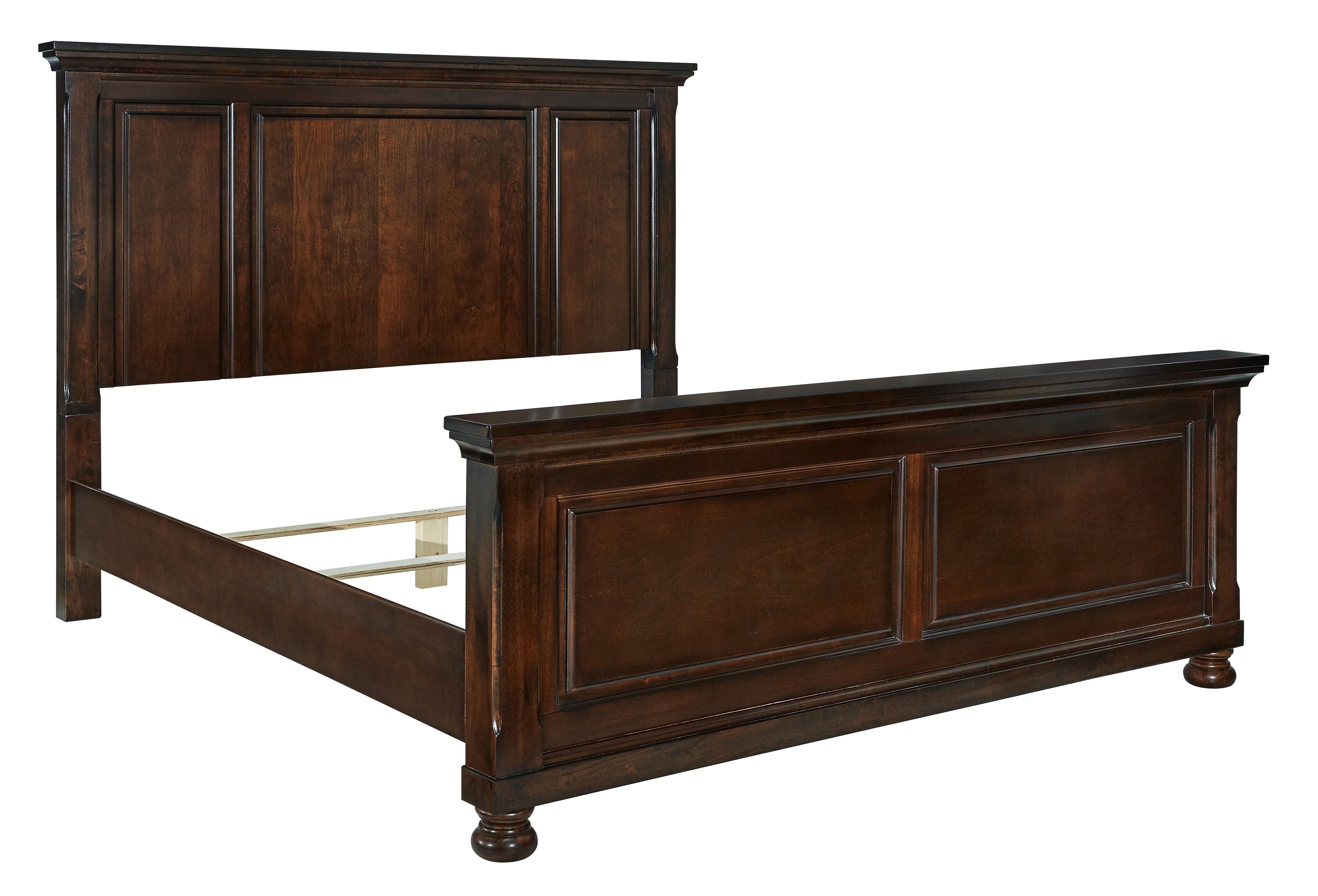 Ashley Furniture - Porter King Panel Bed - Brown - Dark Brown Wood - Beds - Additional View 2