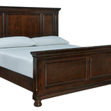 Ashley Furniture - Porter King Panel Bed - Brown - Dark Brown Wood - Beds