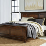 Ashley Furniture - Porter King Panel Bed - Brown - Dark Brown Wood - Beds - Additional View 1