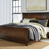 Ashley Furniture - Porter King Panel Bed - Brown - Dark Brown Wood - Beds - Additional View 1