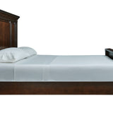 Ashley Furniture - Porter King Panel Bed - Brown - Dark Brown Wood - Beds - Additional View 4