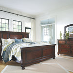 Ashley Furniture - Porter King Panel Bed - Brown - Dark Brown Wood - Beds - Additional View 6