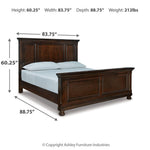 Ashley Furniture - Porter King Panel Bed - Brown - Dark Brown Wood - Beds - Additional View 8