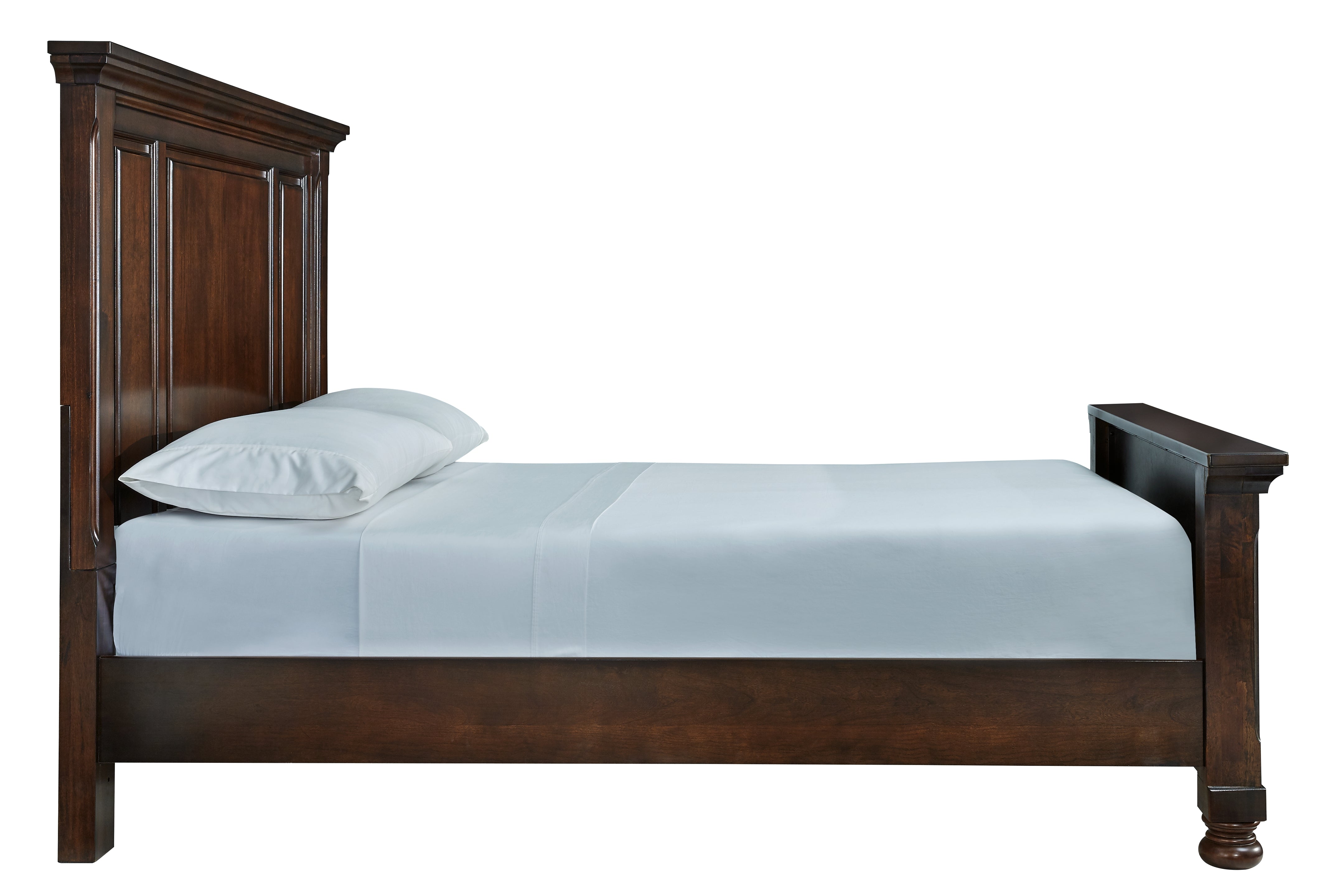 Ashley Furniture - Porter Queen Panel Bed - Brown - Dark Brown Wood - Beds - Additional View 4
