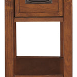 Ashley Furniture - BREEGIN BROWN CHAIR SIDE END TABLE - Dark Brown Wood - Tables - Additional View 2
