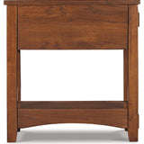 Ashley Furniture - BREEGIN BROWN CHAIR SIDE END TABLE - Dark Brown Wood - Tables - Additional View 4