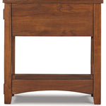 Ashley Furniture - BREEGIN BROWN CHAIR SIDE END TABLE - Dark Brown Wood - Tables - Additional View 6