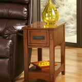 Ashley Furniture - BREEGIN BROWN CHAIR SIDE END TABLE - Dark Brown Wood - Tables - Additional View 8