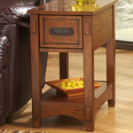Ashley Furniture - BREEGIN BROWN CHAIR SIDE END TABLE - Dark Brown Wood - Tables - Additional View 9