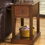 Ashley Furniture - BREEGIN BROWN CHAIR SIDE END TABLE - Dark Brown Wood - Tables - Additional View 1