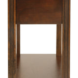 Ashley Furniture - BREEGIN BROWN CHAIR SIDE END TABLE - Dark Brown Wood - Tables - Additional View 4