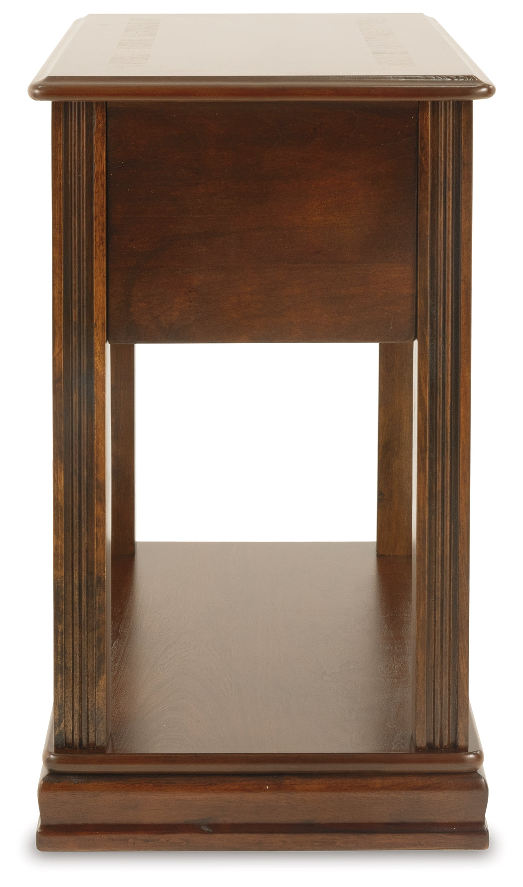 Ashley Furniture - BREEGIN BROWN CHAIR SIDE END TABLE - Dark Brown Wood - Tables - Additional View 4