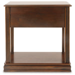 Ashley Furniture - BREEGIN BROWN CHAIR SIDE END TABLE - Dark Brown Wood - Tables - Additional View 5