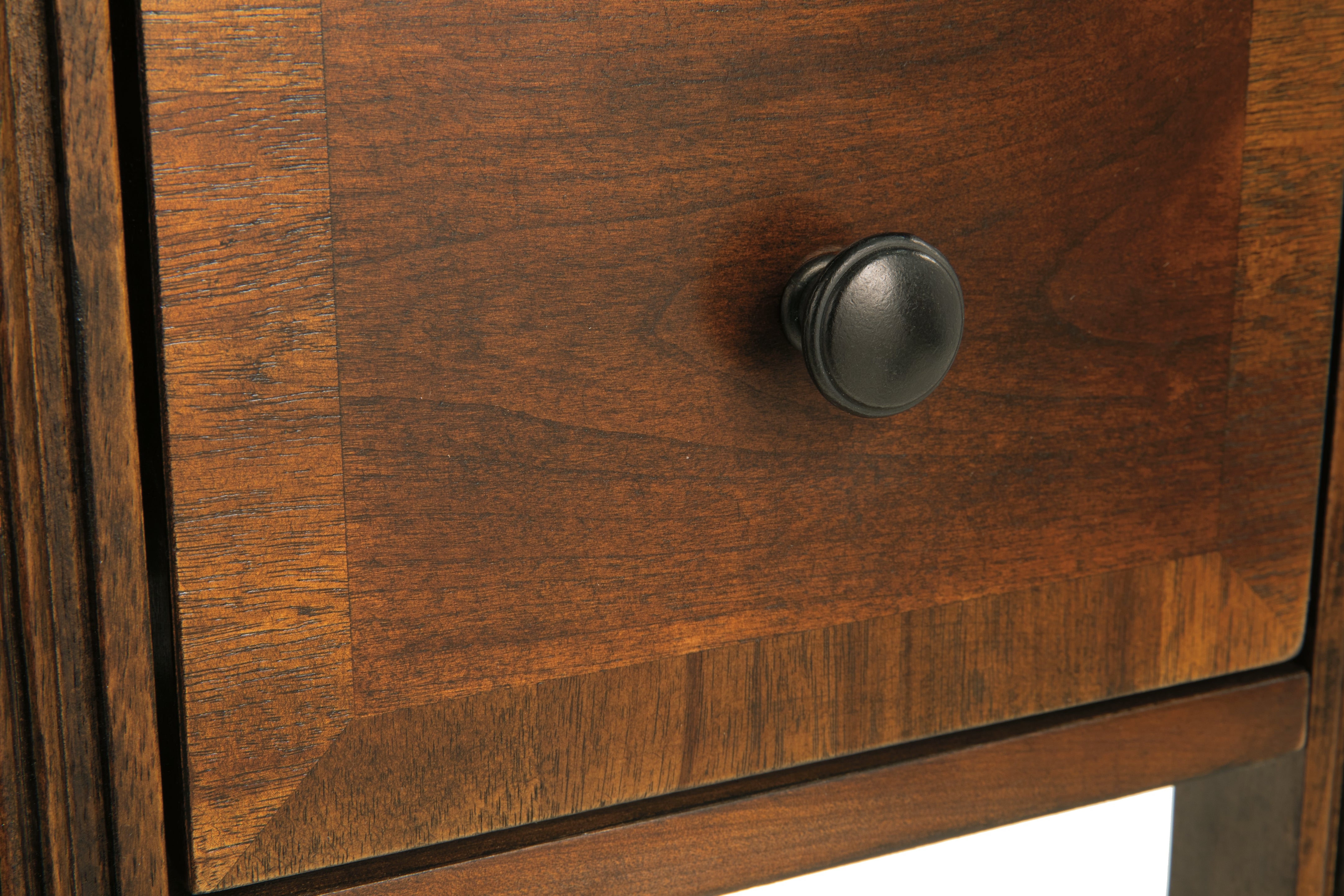Ashley Furniture - BREEGIN BROWN CHAIR SIDE END TABLE - Dark Brown Wood - Tables - Additional View 8
