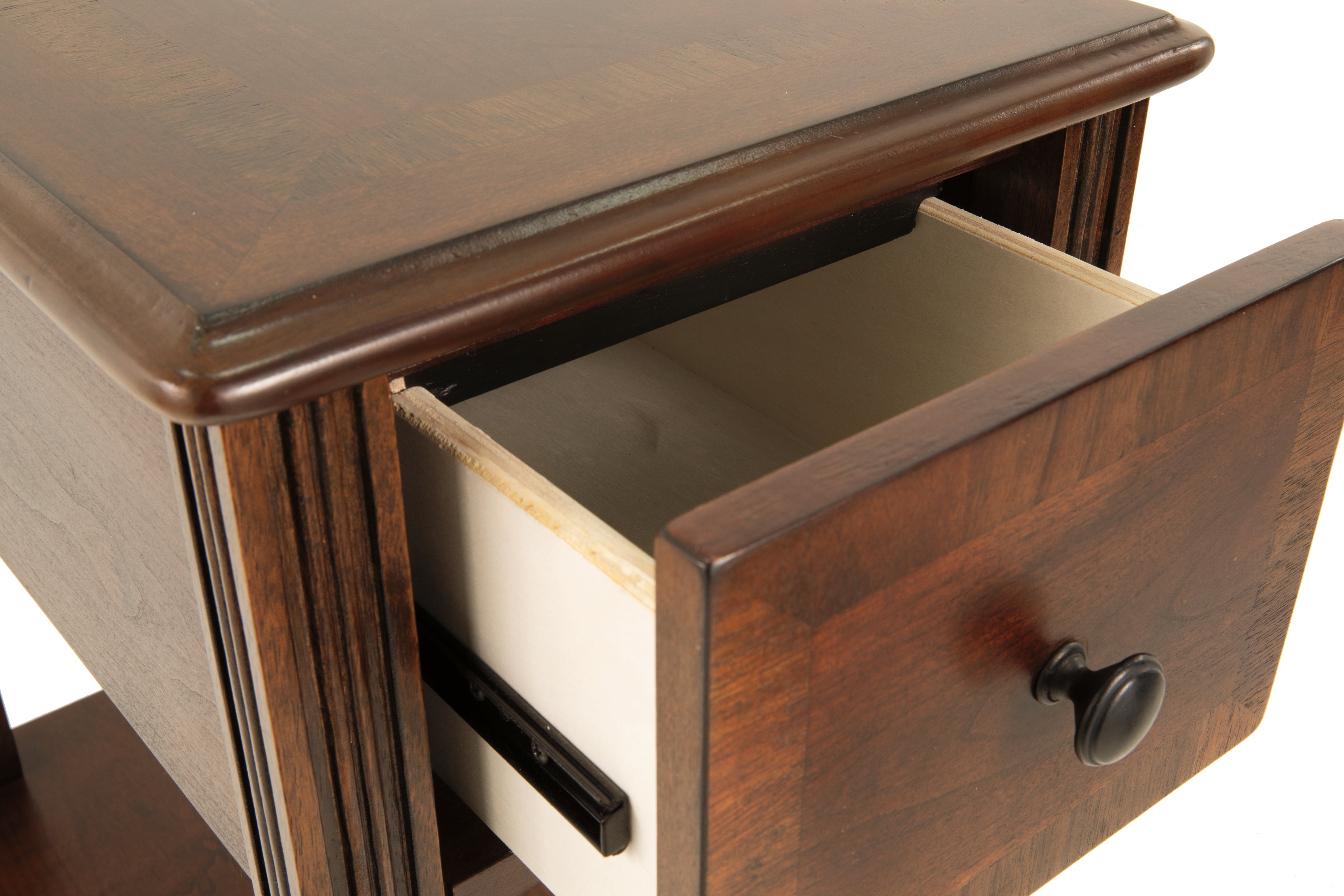 Ashley Furniture - BREEGIN BROWN CHAIR SIDE END TABLE - Dark Brown Wood - Tables - Additional View 10