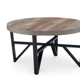 Ashley Furniture - DEANLEE 3 PIECE OCCASIONAL TABLE SET - Light Brown Wood|Metal - Tables