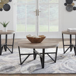 Ashley Furniture - DEANLEE 3 PIECE OCCASIONAL TABLE SET - Light Brown Wood|Metal - Tables - Additional View 1