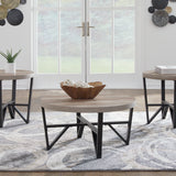 Ashley Furniture - DEANLEE 3 PIECE OCCASIONAL TABLE SET - Light Brown Wood|Metal - Tables - Additional View 1