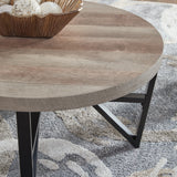 Ashley Furniture - DEANLEE 3 PIECE OCCASIONAL TABLE SET - Light Brown Wood|Metal - Tables - Additional View 3